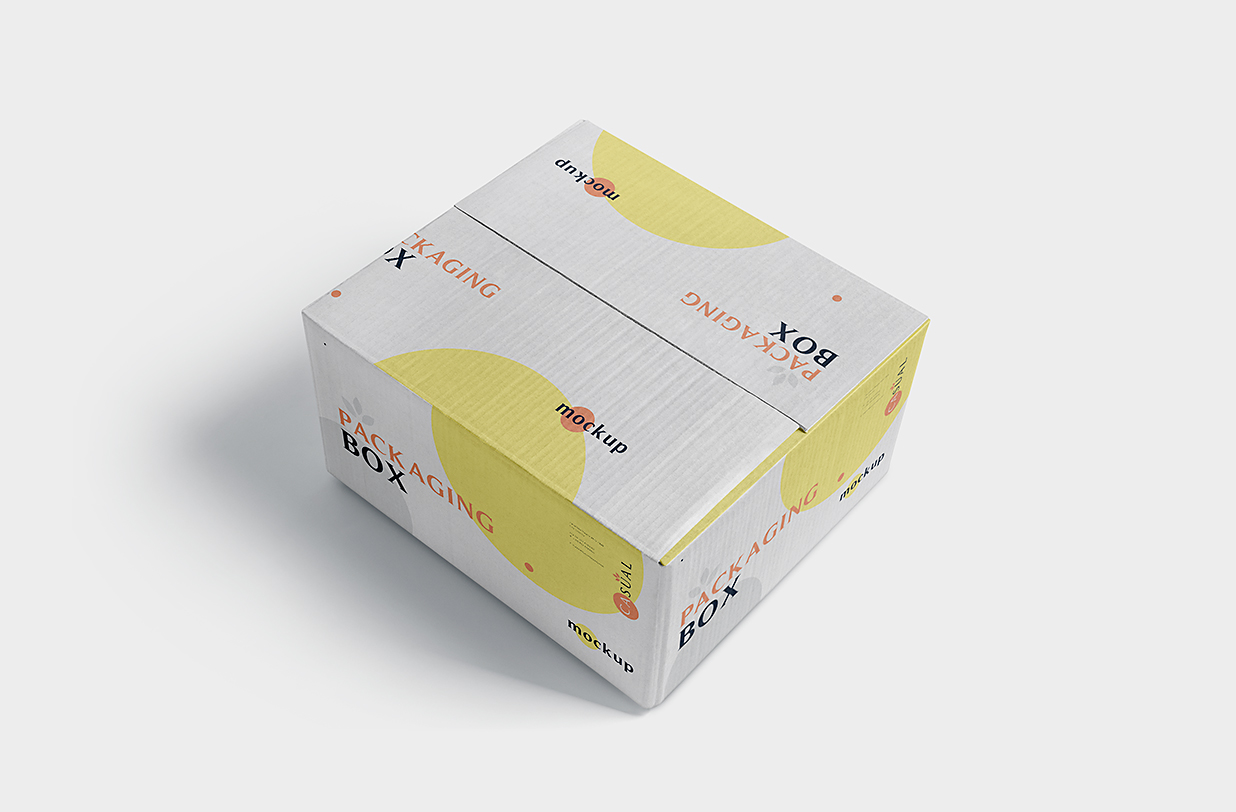 纸盒快递盒包装盒样机mockup5组插图