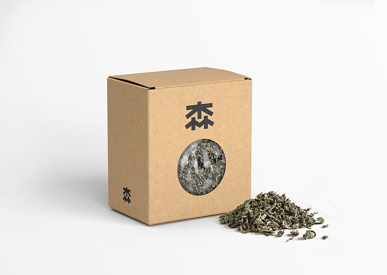 牛皮纸开窗茶叶盒纸盒包装盒样机mockup插图