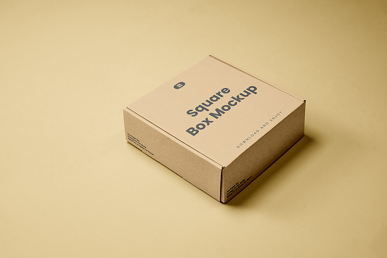 牛皮纸飞机盒纸盒快递盒包装样机mockup插图