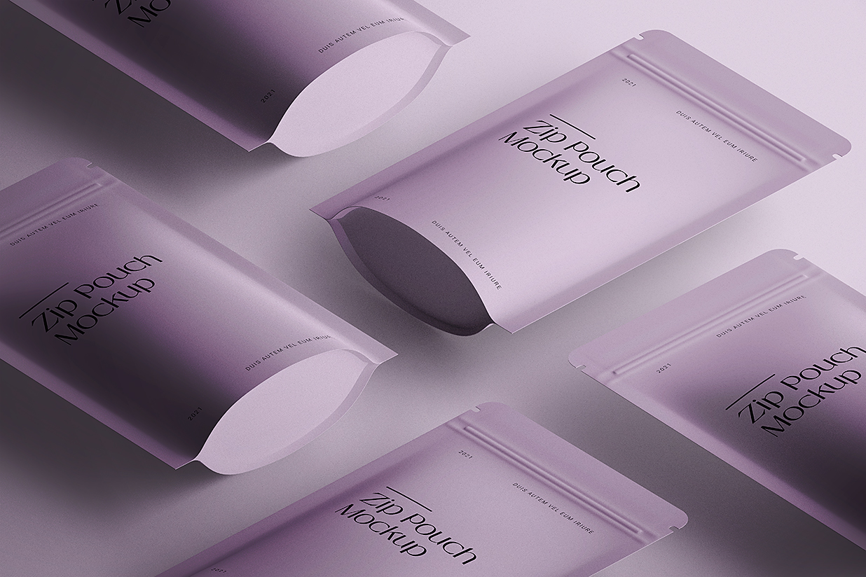 自立袋自封袋茶叶袋样机mockup插图