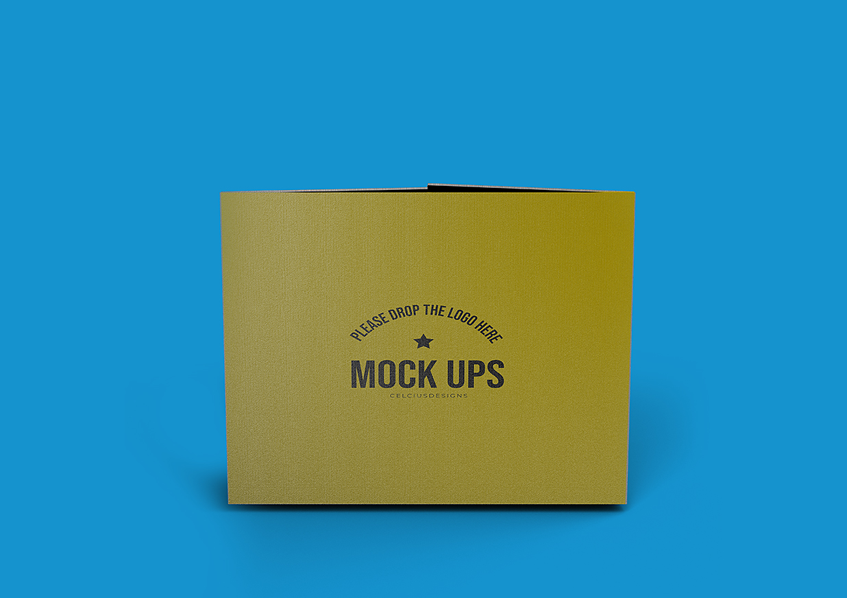 双开式纸盒礼盒纸箱包装盒样机mockup3组插图