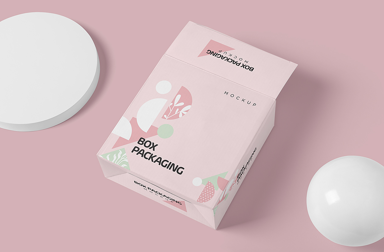 纸盒包装盒样机mockup4组插图