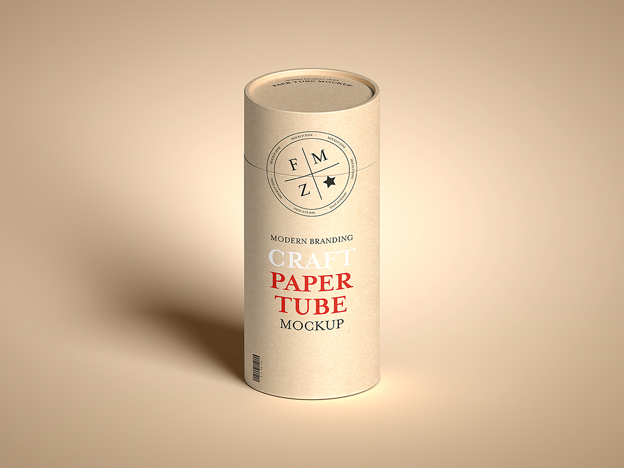 牛皮纸纸筒杯包装样机mockup插图