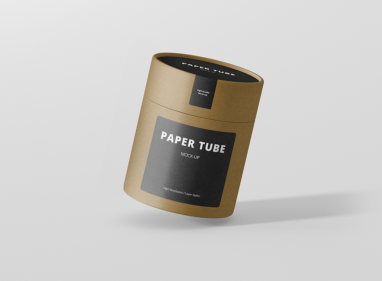 咖啡豆纸筒杯包装样机mockup7组插图