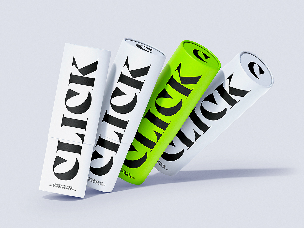 纸筒纸管包装样机mockup插图