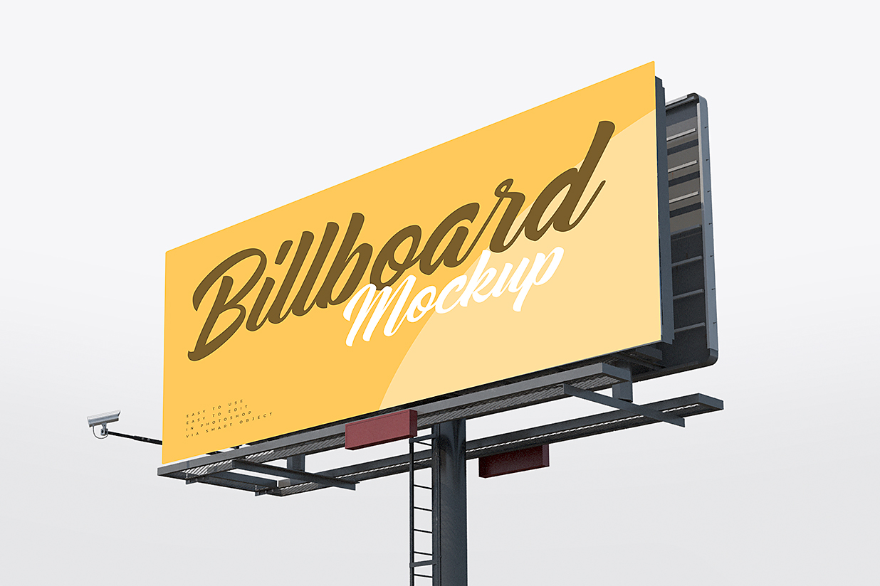 户外高炮高速公路广告牌样机mockup插图