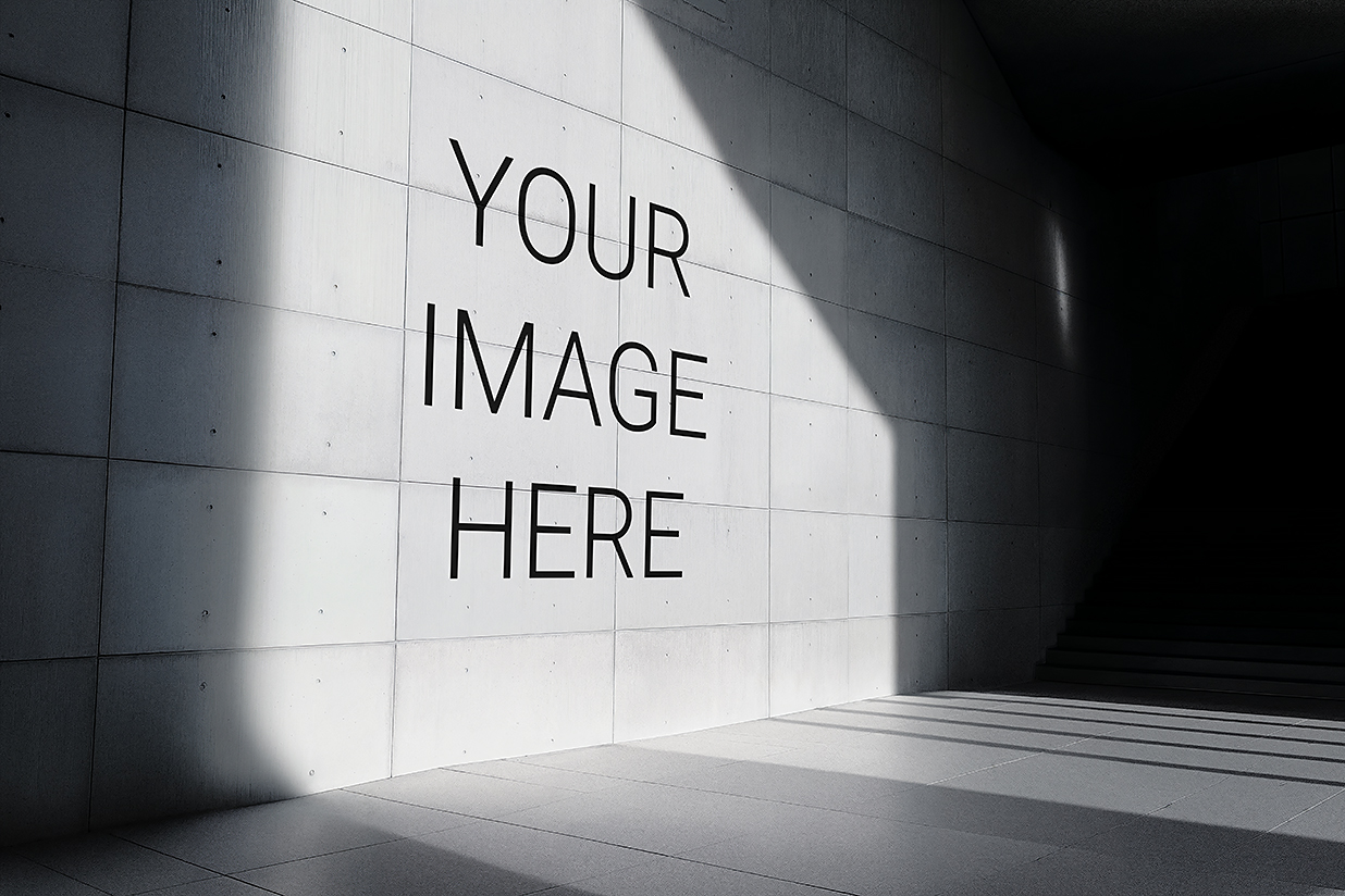 极简室内建筑空间墙面样机mockup6组插图