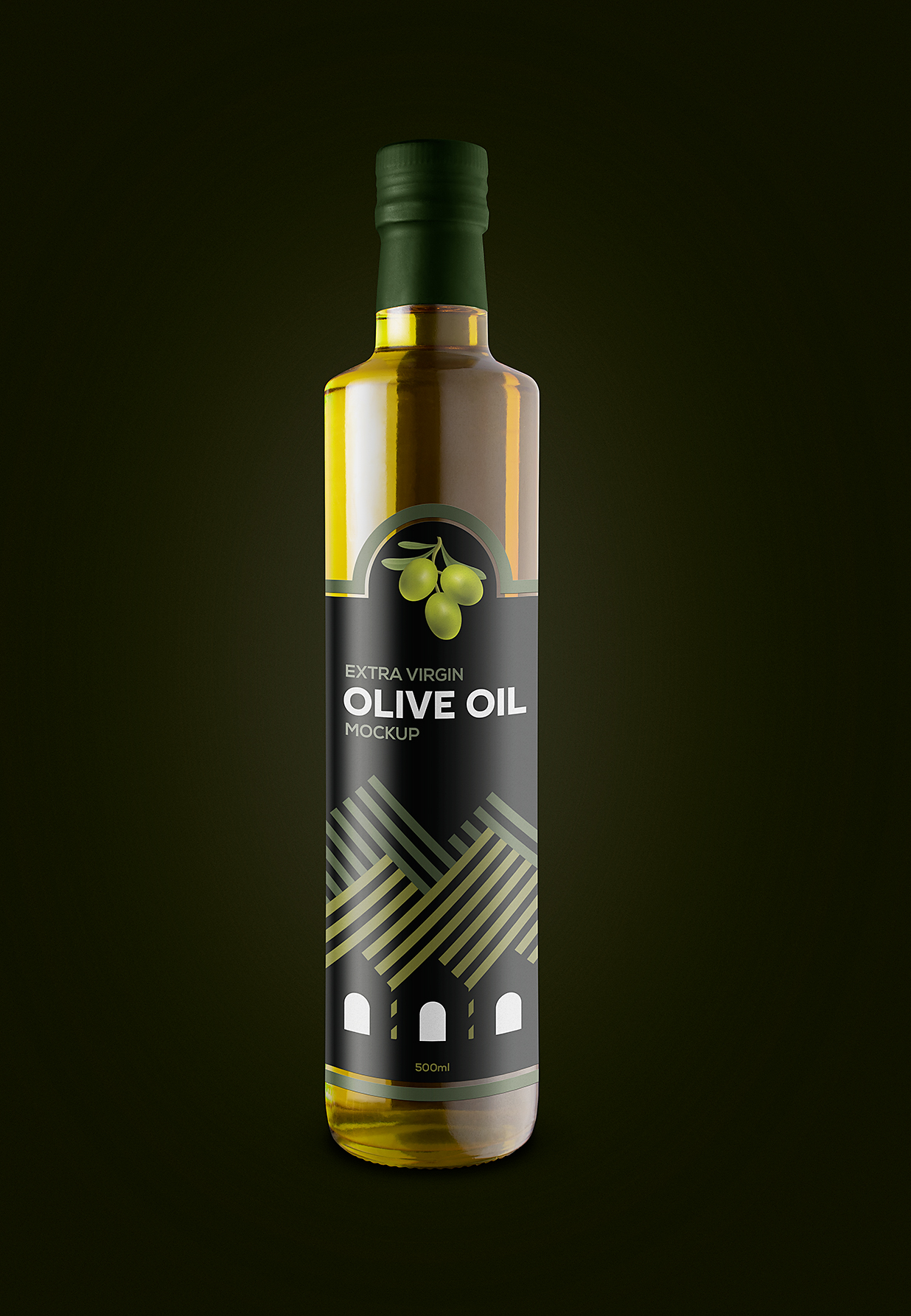 橄榄油瓶玻璃瓶包装样机mockup插图