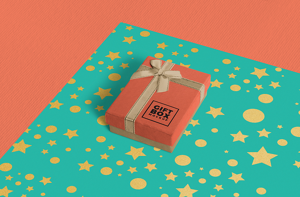 天地盖礼品盒礼物盒礼盒纸盒包装样机mockup4组插图