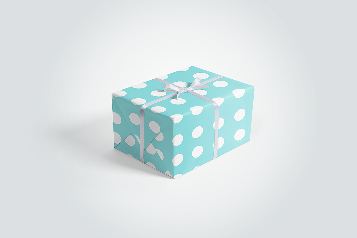 不同绳结的节日礼品盒礼物盒礼盒包装样机mockup插图