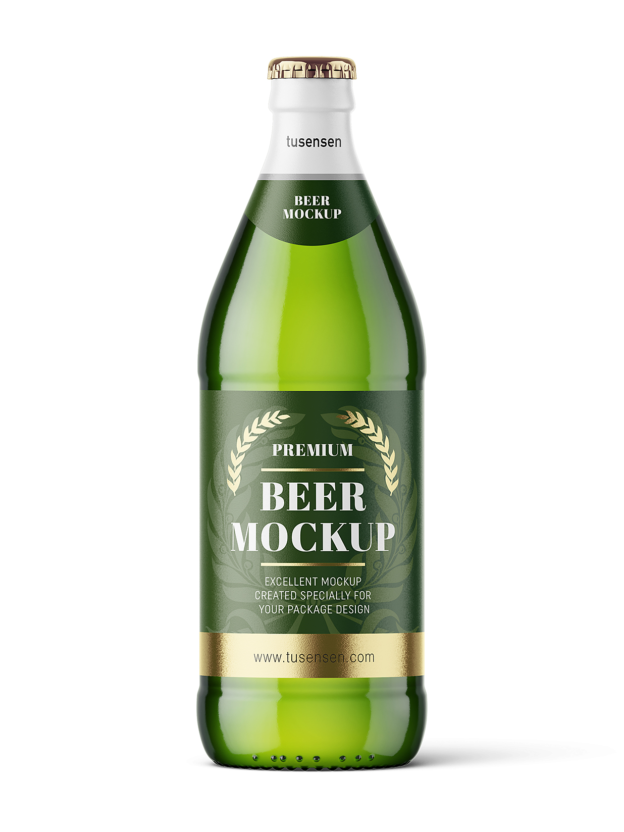 高质感啤酒瓶包装样机mockup插图