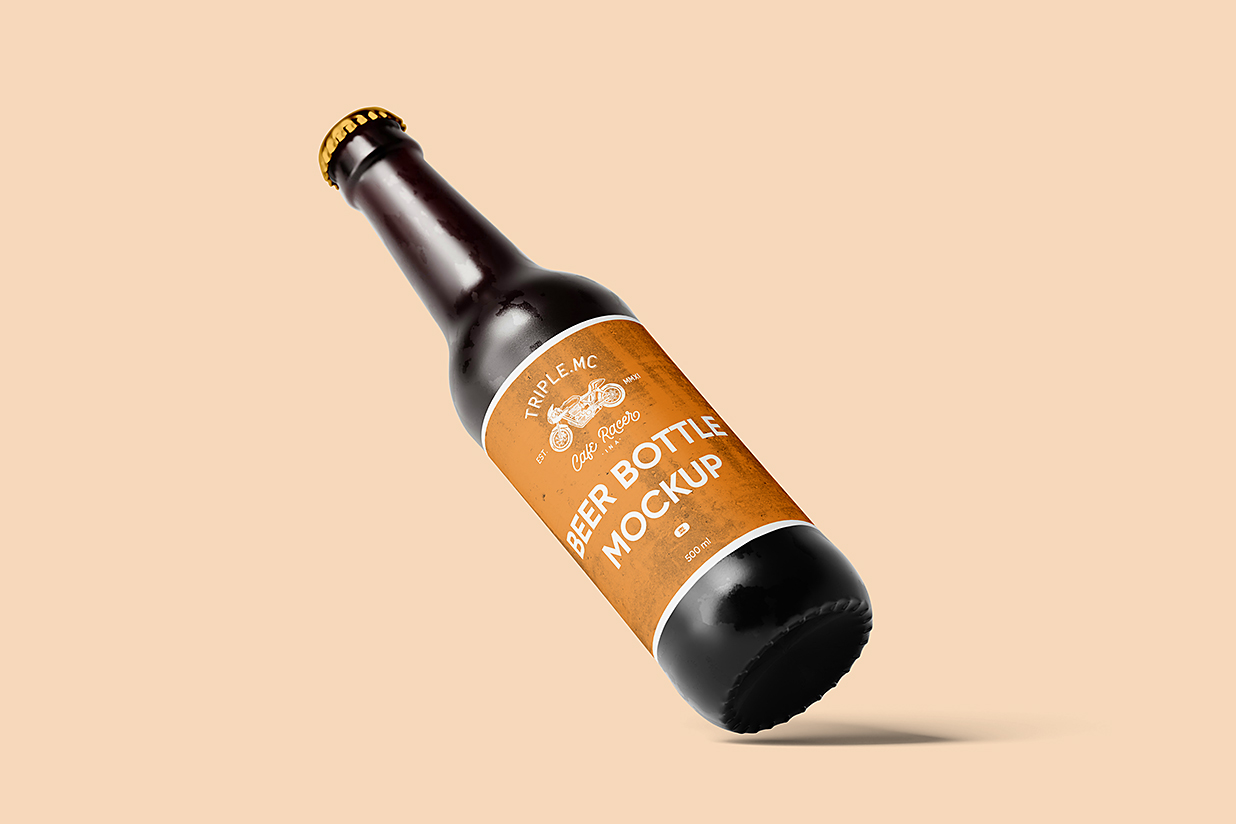 啤酒瓶包装样机mockup插图