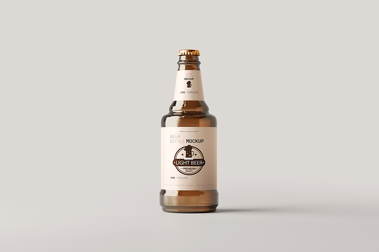 高质感啤酒瓶包装样机mockup5组插图