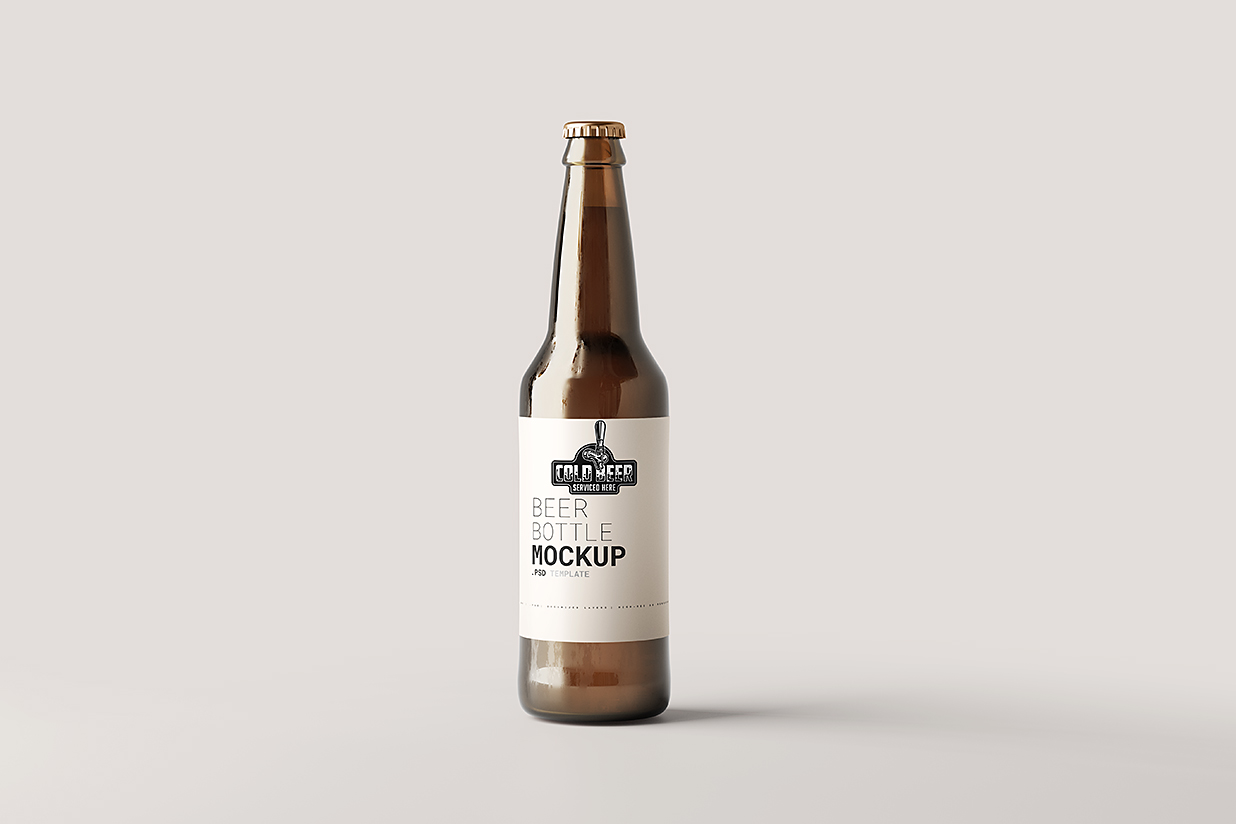 高质感啤酒瓶包装样机mockup5组插图