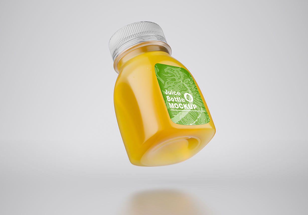 小型果汁瓶饮料瓶包装样机mockup插图