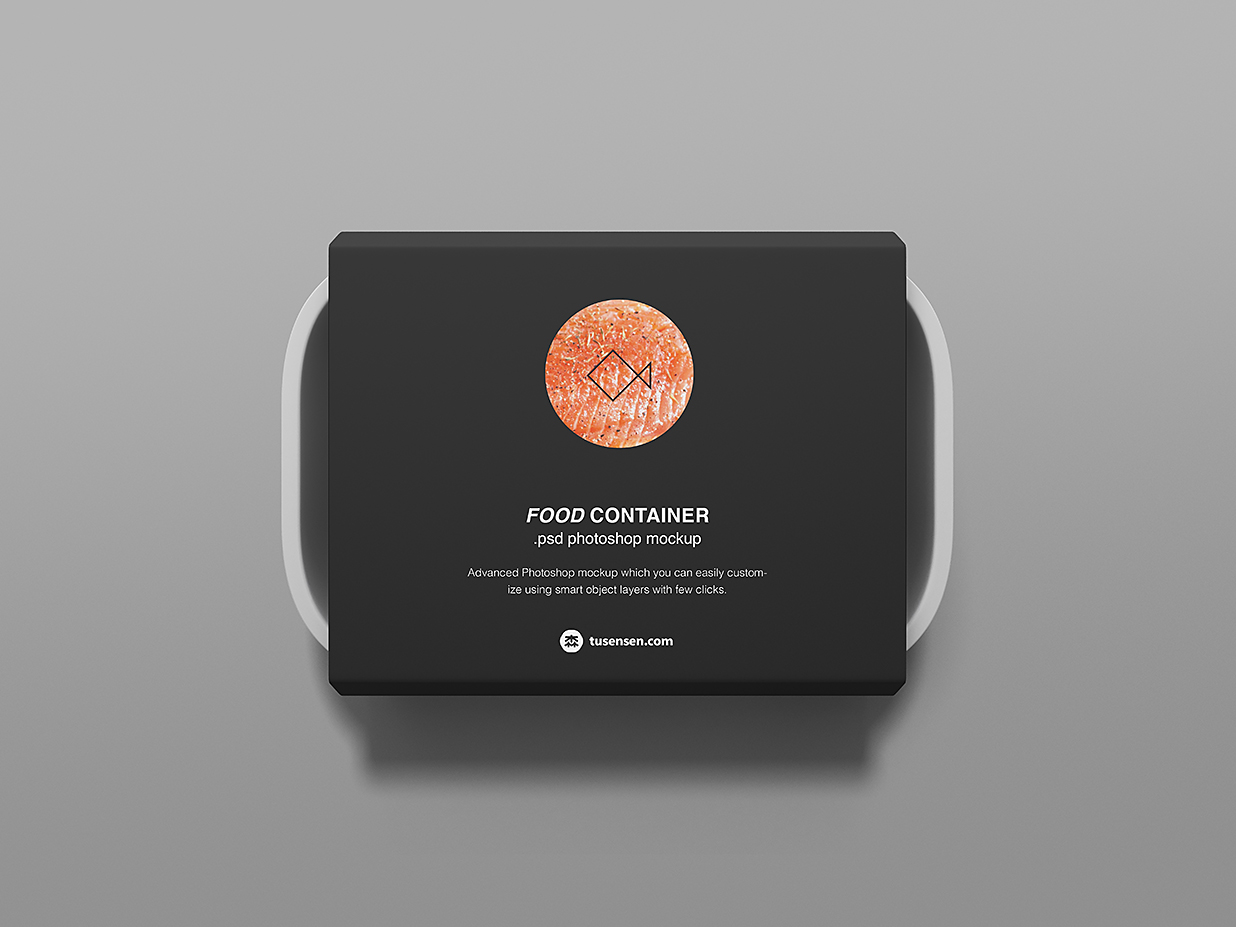 优雅的食品盒餐盒外卖打包盒包装样机mockup插图