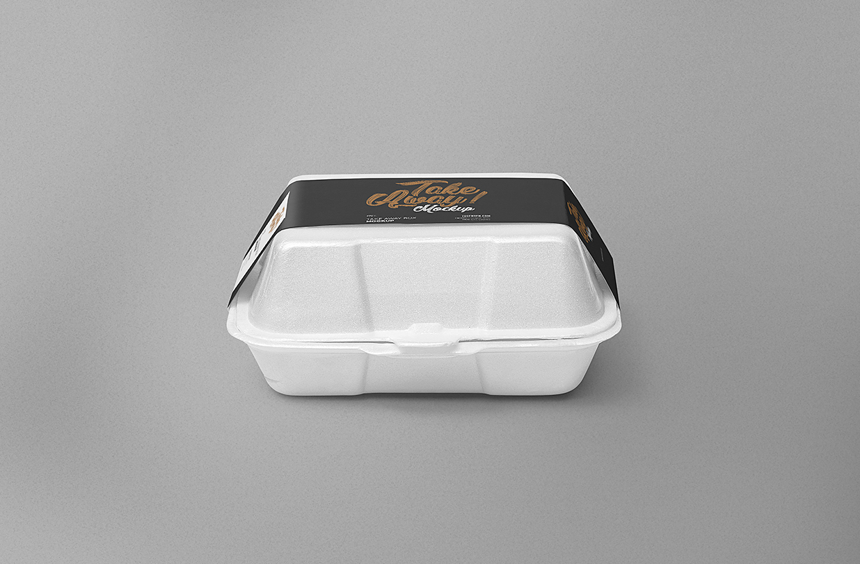 一次性外卖打包盒食品盒餐盒包装样机mockup6组插图