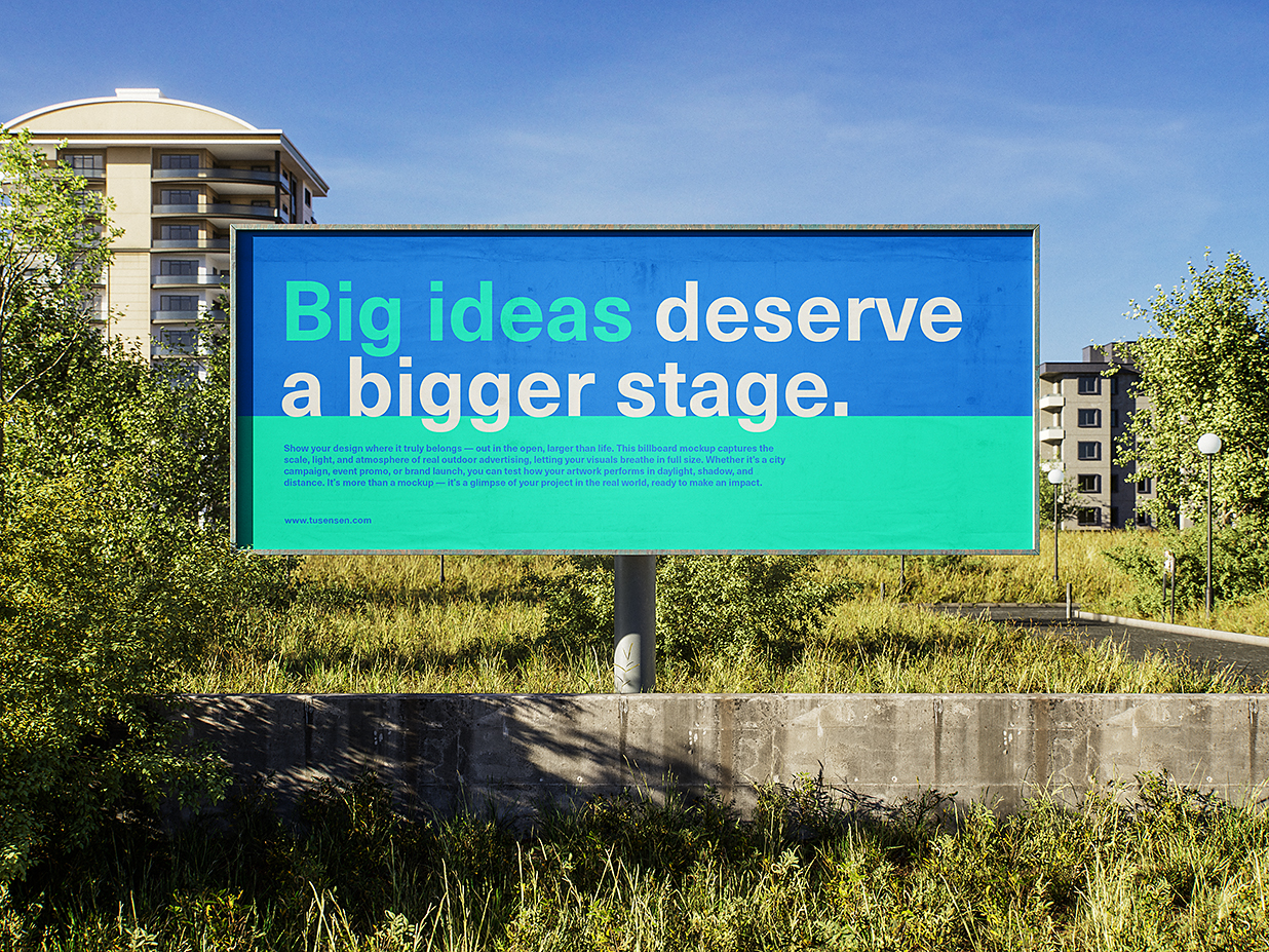 城市景观广告牌样机mockup3组插图