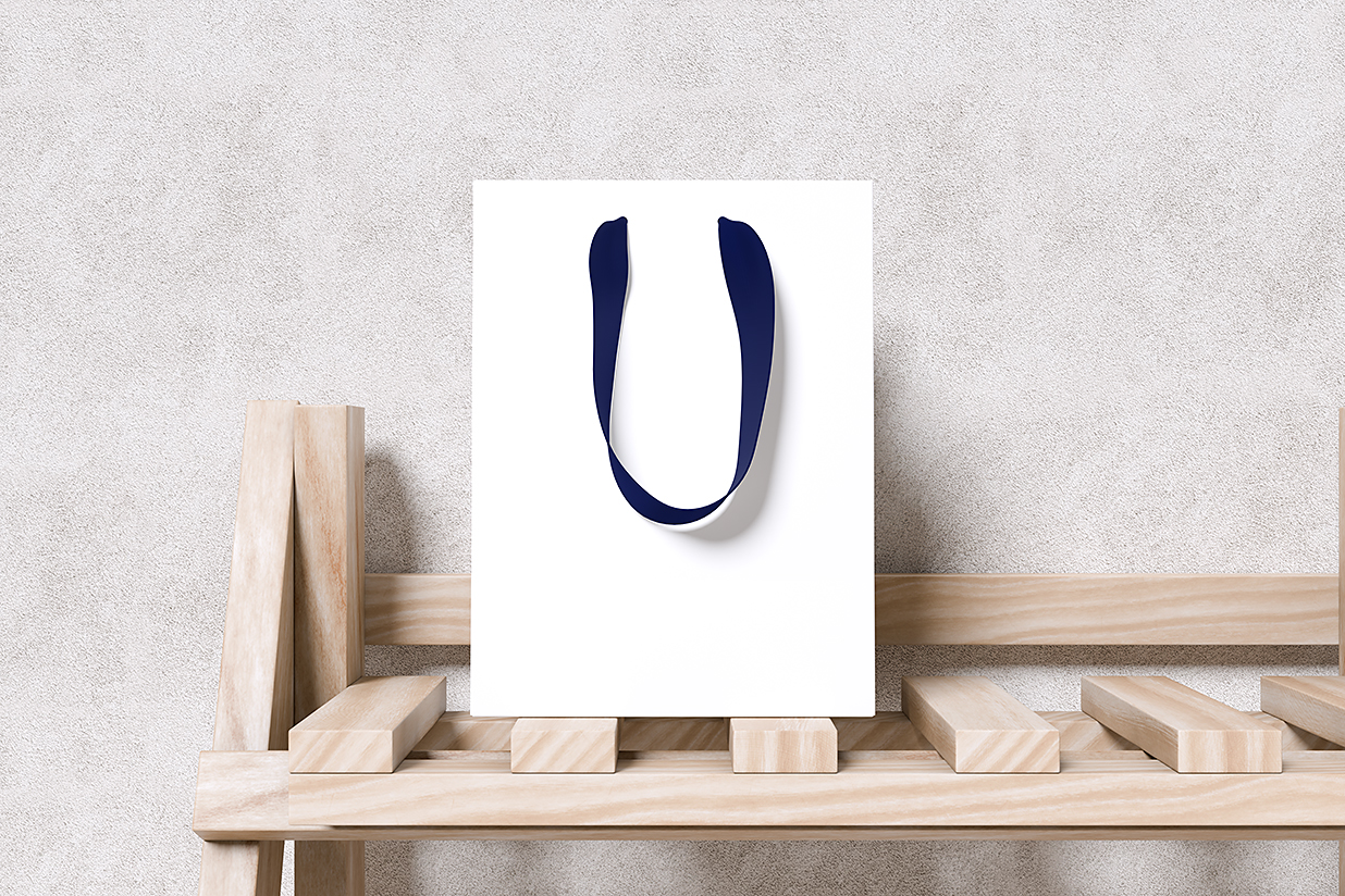 带场景的购物袋手提袋纸袋样机mockup4组插图