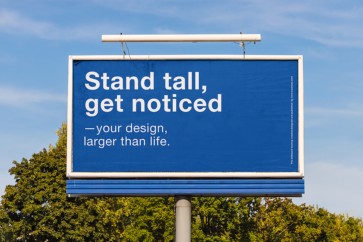 户外广告牌样机mockup插图