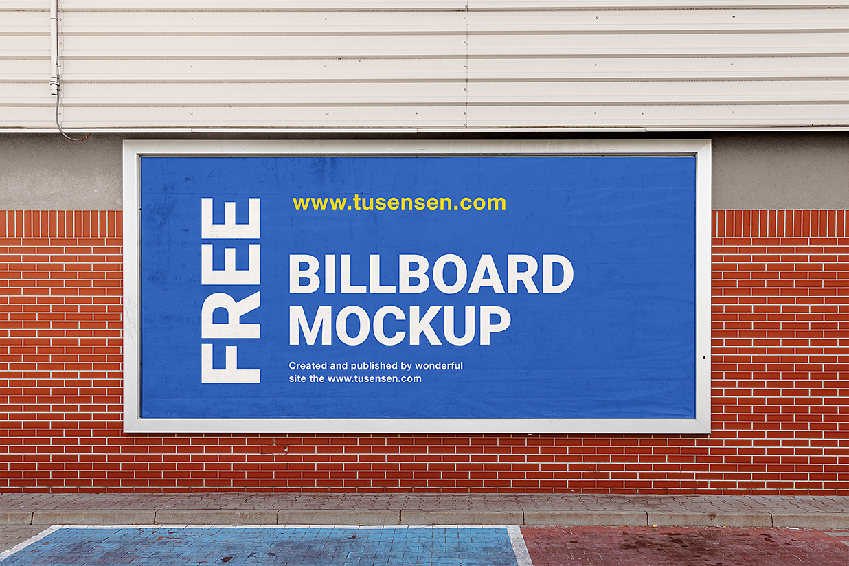 户外广告牌样机mockup插图