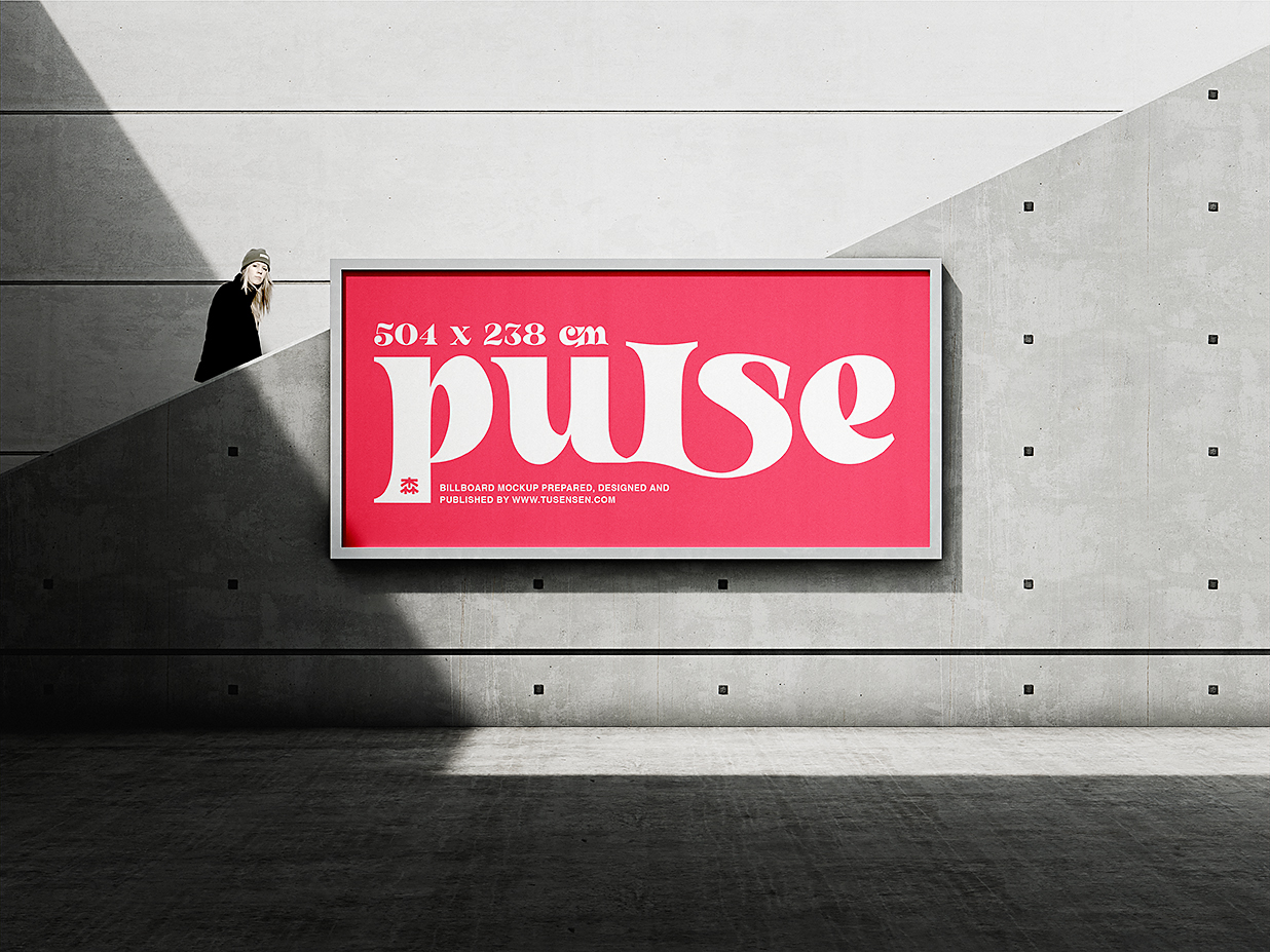 街头摄影风格广告牌样机mockup4组插图