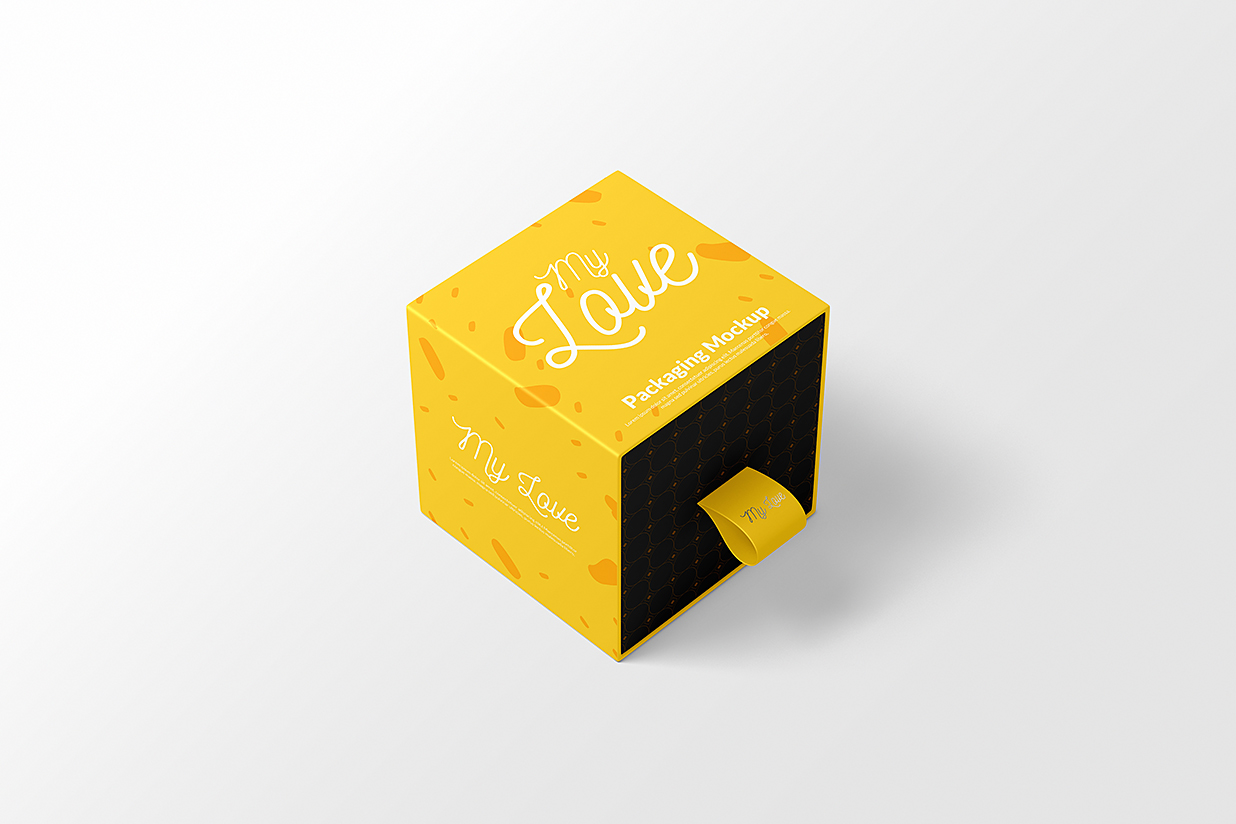 高质感抽拉盒包装盒礼品盒纸盒样机mockup6组插图