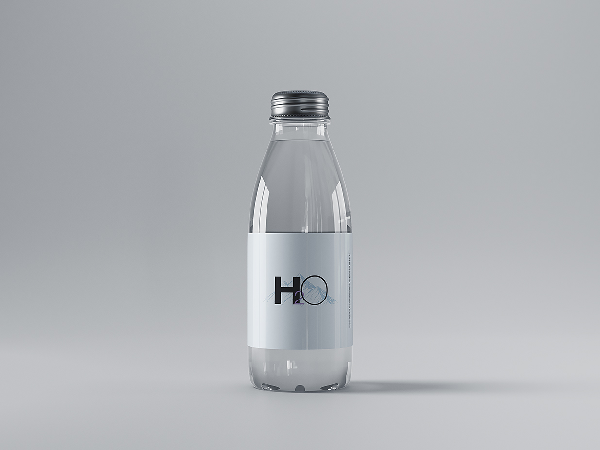 迷你玻璃矿泉水瓶样机mockup插图
