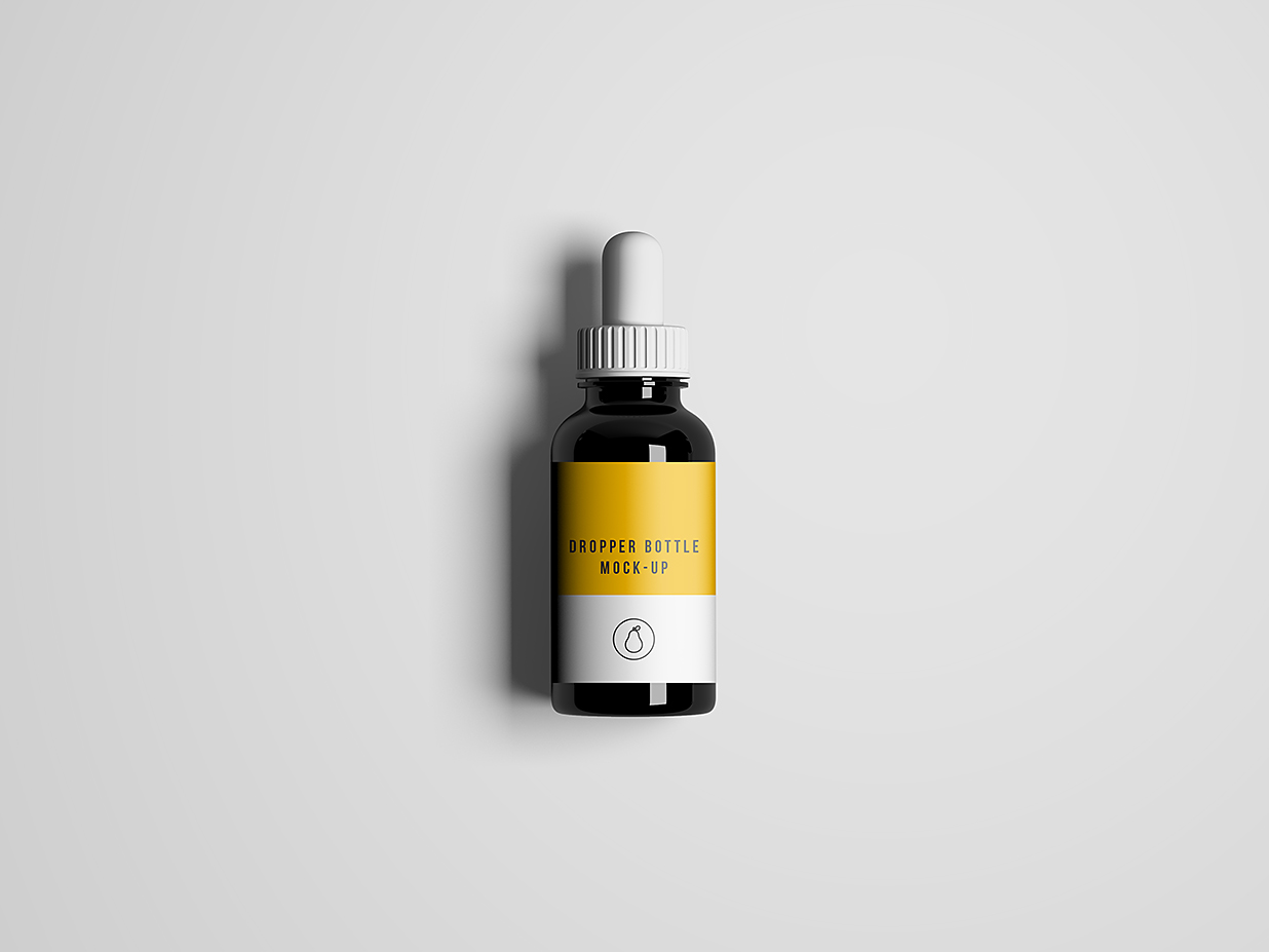 护肤品滴管瓶精华液精油瓶样机mockup插图