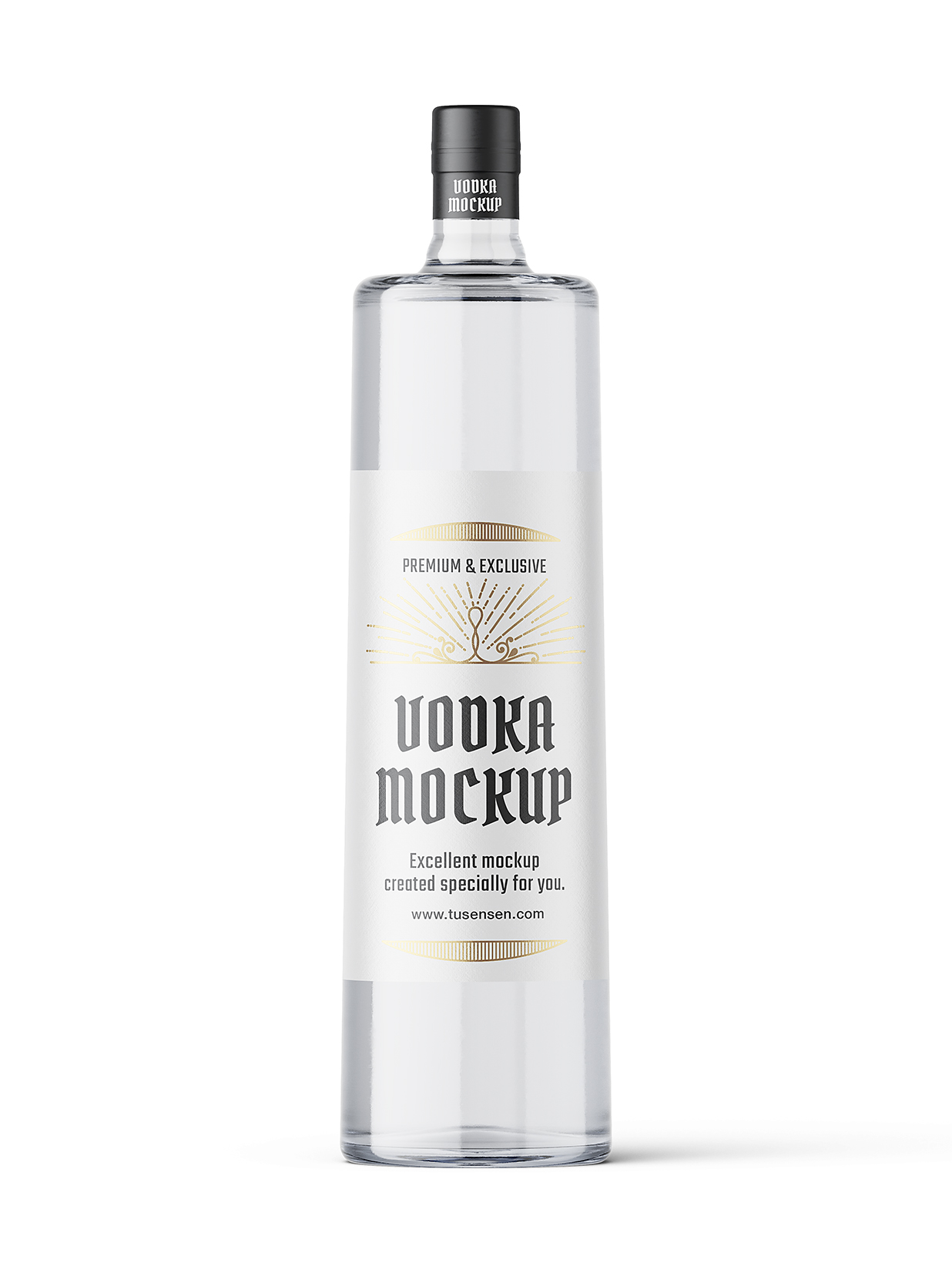 伏特加洋酒酒瓶样机mockup插图