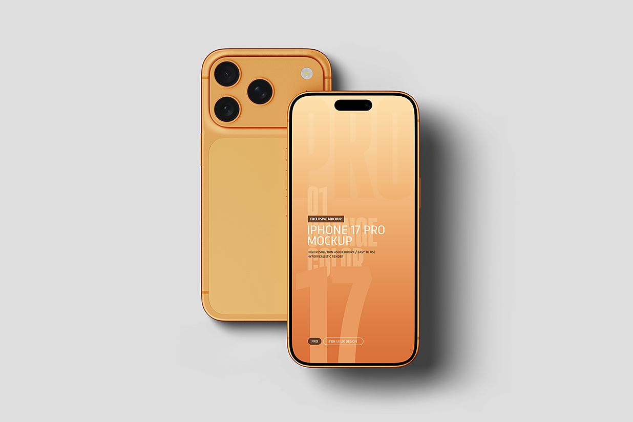 高质感iPhone 17 Pro苹果手机样机mockup10组插图9