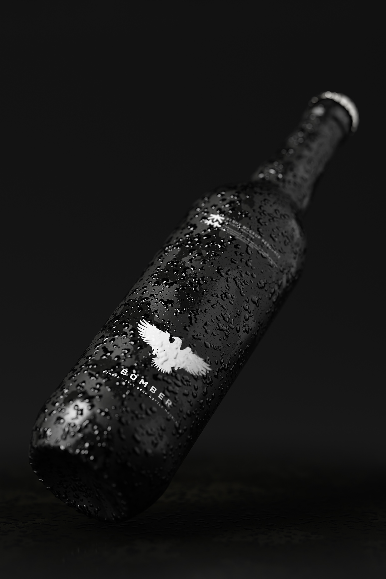 带水滴的高质感啤酒瓶包装样机mockup10组插图9