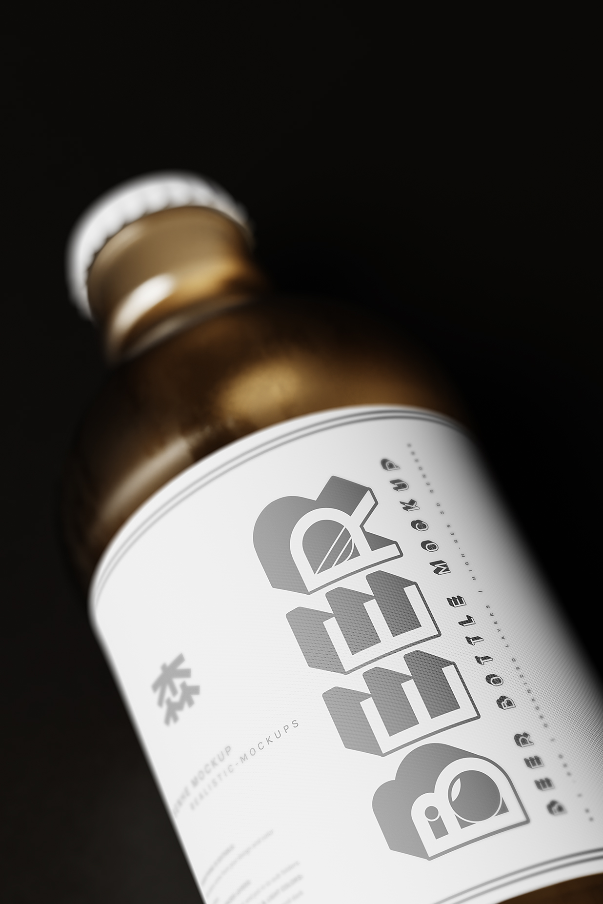 高质感啤酒瓶包装样机mockup10组插图9