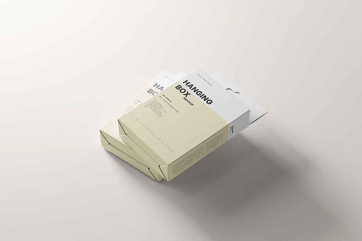 高质感挂耳盒包装样机mockup10组插图9