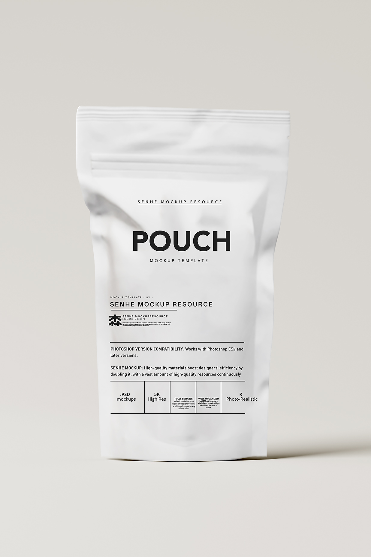 高质感自立袋自封袋食品包装袋样机mockup10组插图9