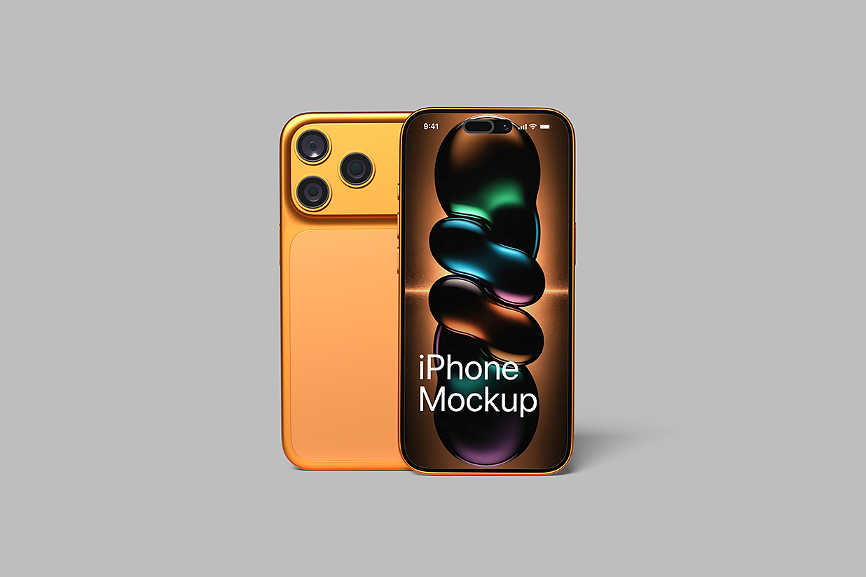 高质感iPhone 17 Pro Max苹果手机样机mockup5组插图1