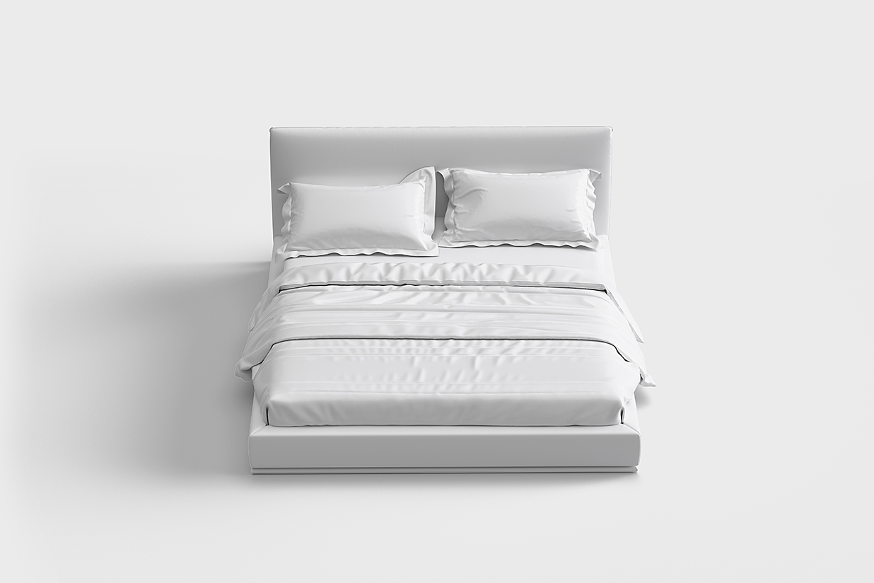 床品四件套床单枕套被子样机mockup6组插图1