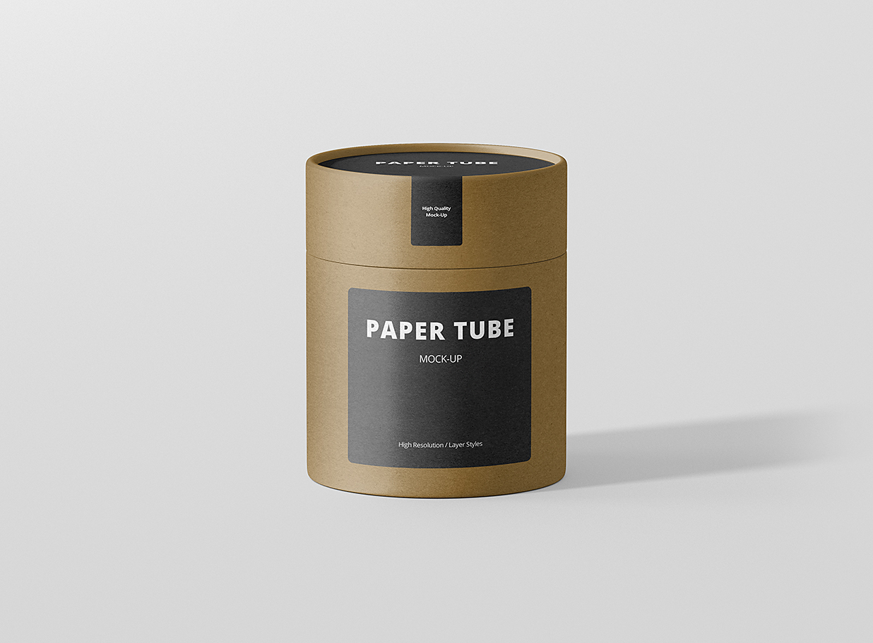 咖啡豆纸筒杯包装样机mockup7组插图1