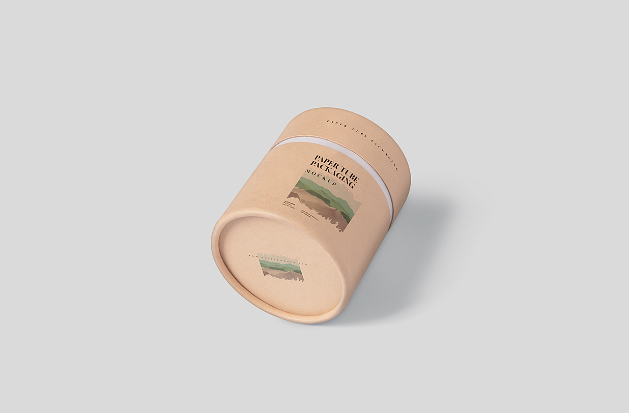 精致的小纸筒杯包装样机mockup5组插图1