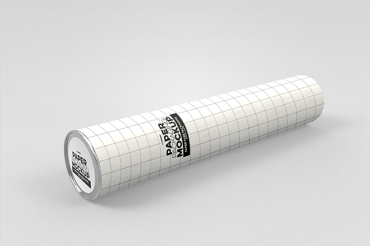 圆柱形纸筒包装样机mockup3组插图1