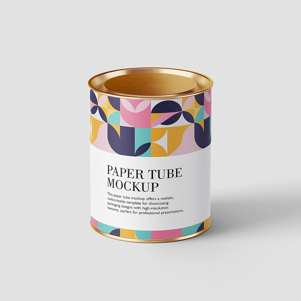 精致的圆形纸筒包装样机mockup4组插图1