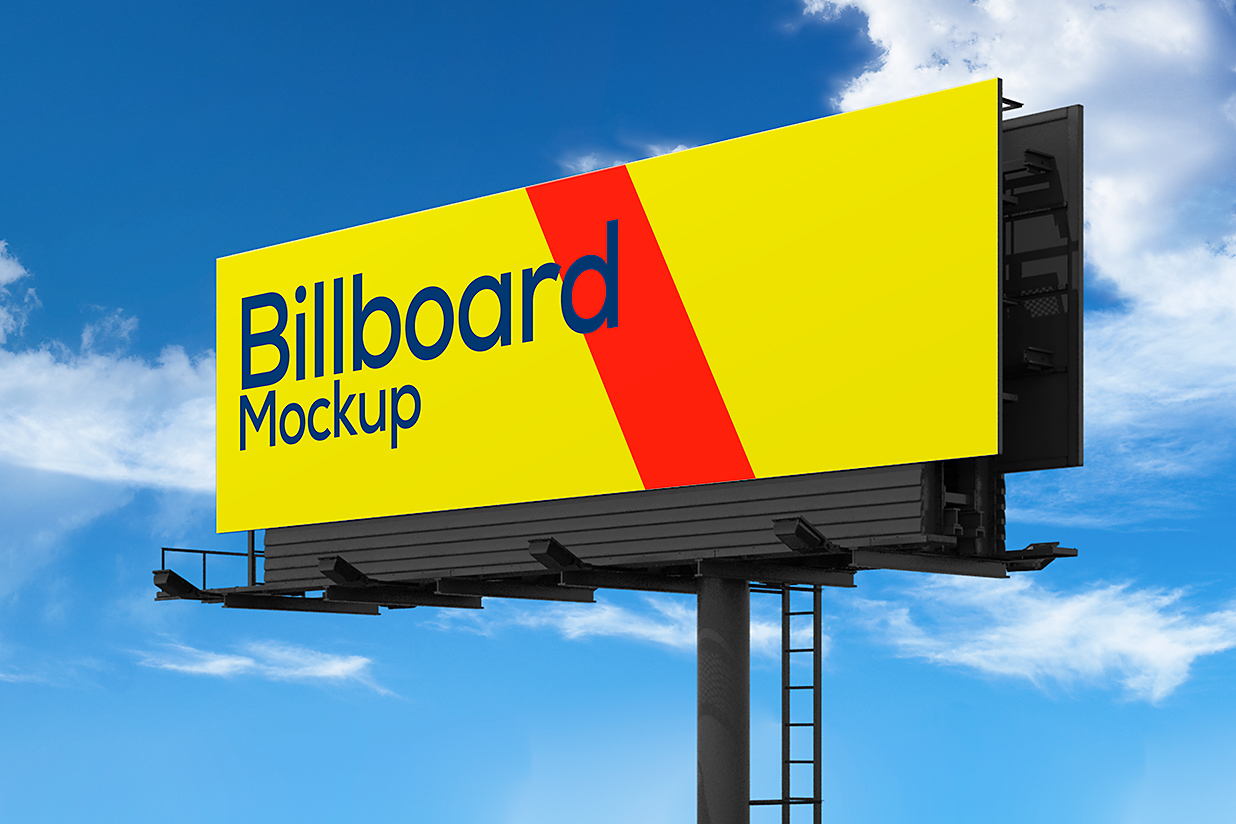 户外高炮高速公路广告牌样机mockup2组插图1