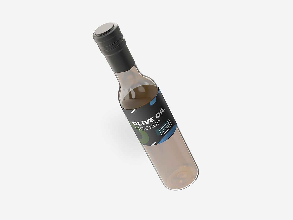 橄榄油瓶玻璃瓶包装样机mockup3组插图1