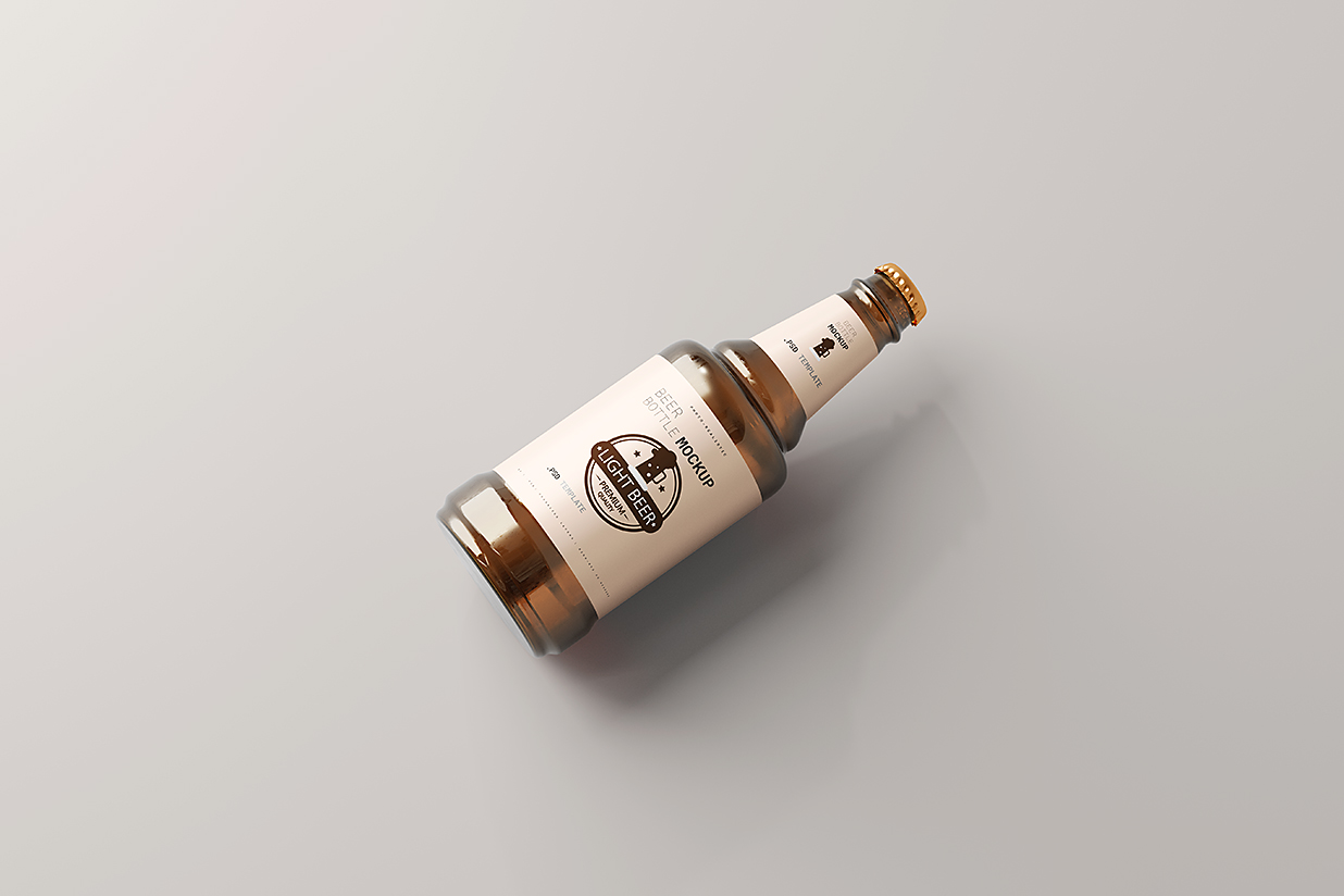 高质感啤酒瓶包装样机mockup5组插图1
