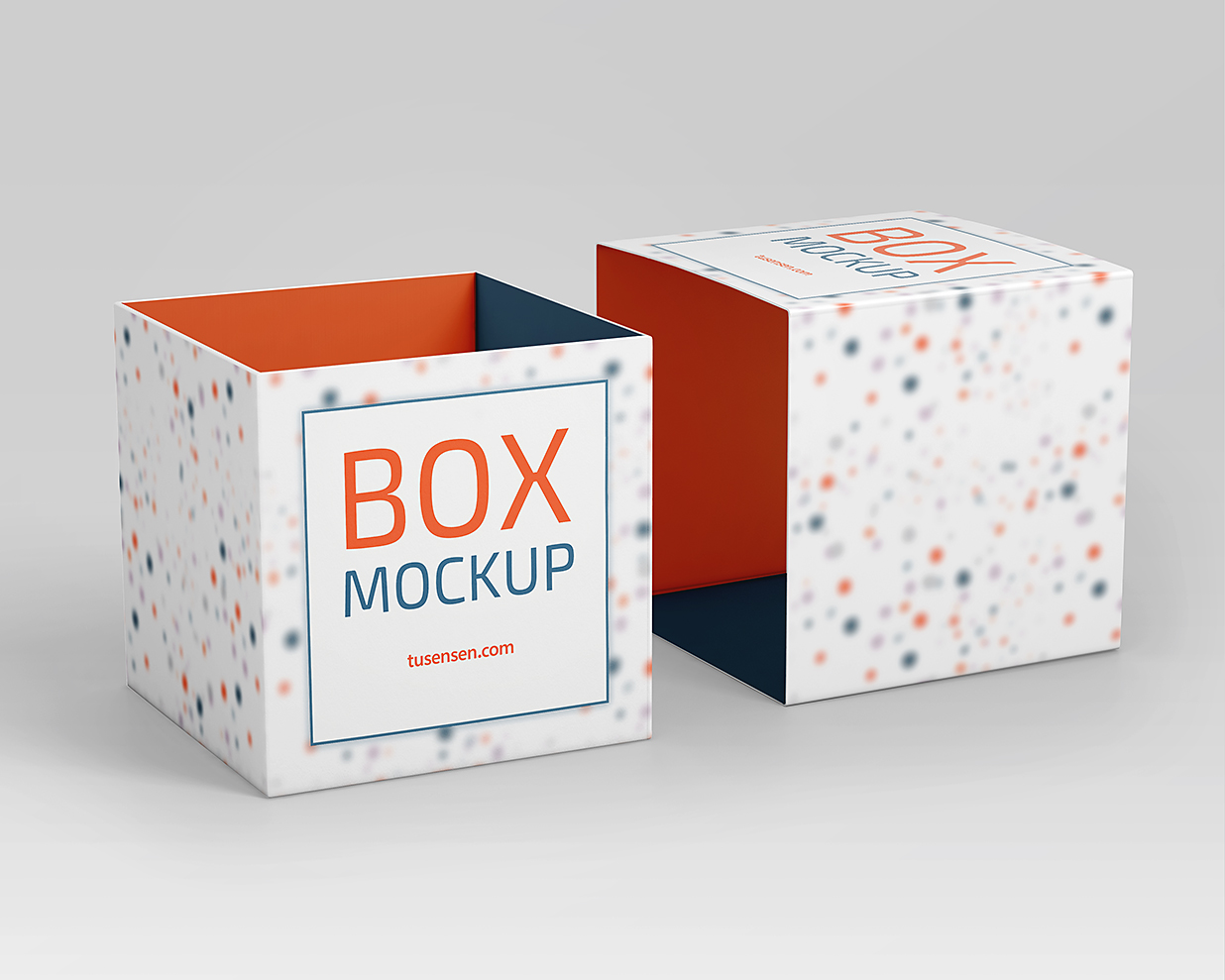 抽拉盒包装盒纸盒礼品盒样机mockup2组插图1