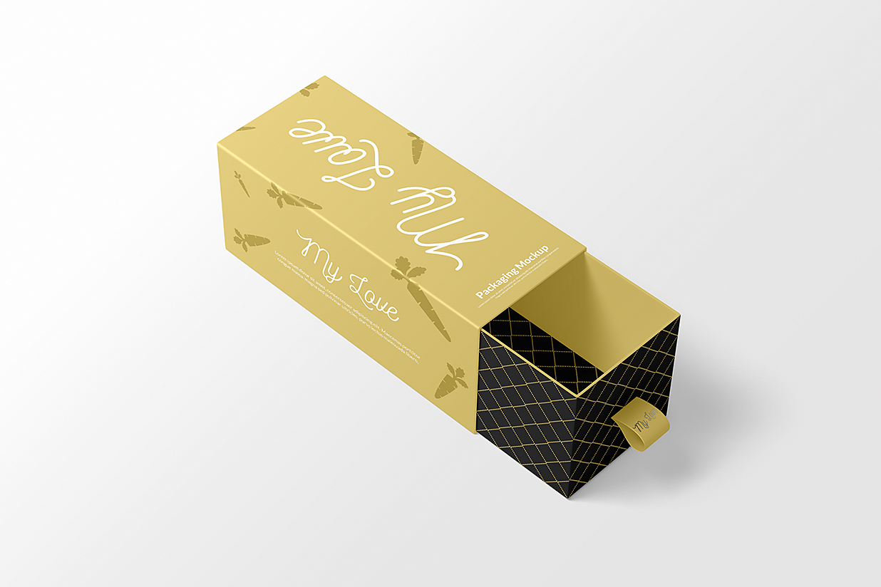 高质感抽拉盒礼品盒包装盒纸盒样机mockup6组插图1