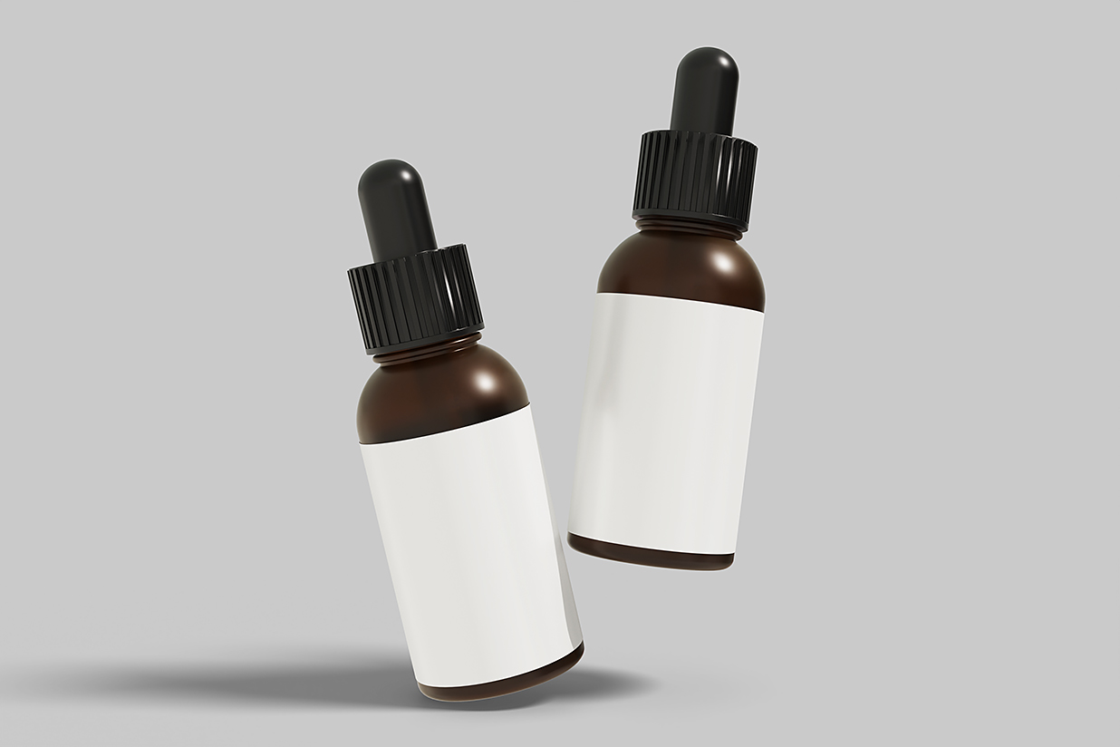 滴管瓶精华精油瓶样机mockup2组插图3