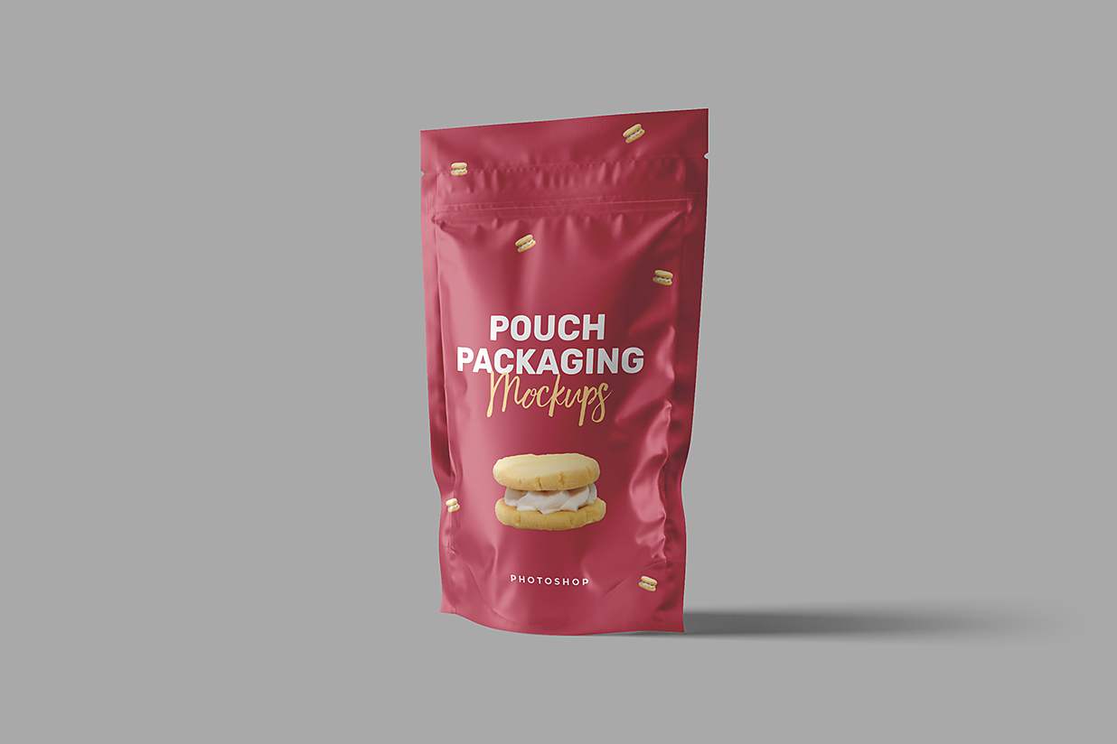 高质感自立袋自封袋食品包装袋样机mockup4组插图1