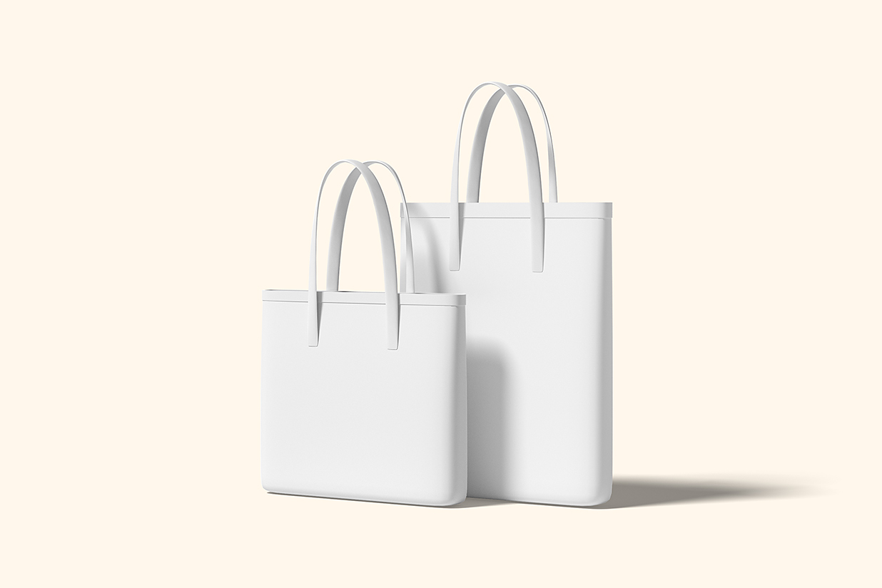 帆布袋帆布包手提袋样机mockup4组插图1