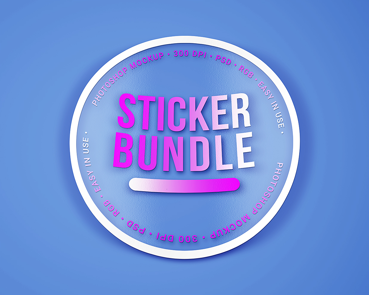 高质感圆形贴纸样机mockup2组插图1